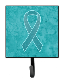 Ribbon - Disease Awareness Design Leash or Key Holder (Color: Ovarian Cancer Awareness, size: 4.25 x 7)