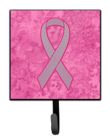 Ribbon - Disease Awareness Design Leash or Key Holder (Color: Breast Cancer Awareness, size: 4.25 x 7)
