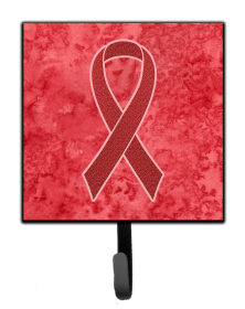 Ribbon - Disease Awareness Design Leash or Key Holder (Color: Aids Awareness, size: 4.25 x 7)