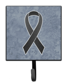 Ribbon - Disease Awareness Design Leash or Key Holder (Color: Melanoma Cancer Awareness, size: 4.25 x 7)