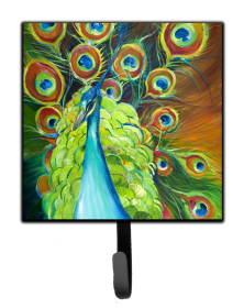Bird Leash or Key Holder (Color: Animals/Birds/Bird - Peacock, size: 4.25 x 7)