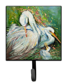 Bird Leash or Key Holder (Color: Animals/Birds/Bird - Egret, size: 4.25 x 7)