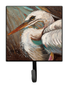 Bird Leash or Key Holder (Color: Animals/Birds/Bird - Egret 2, size: 4.25 x 7)