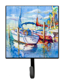 Nautical Leash or Key Holder (Color: Beach/Beach and Lake Scenes/Sailboats, size: 4.25 x 7)
