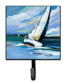 Nautical Leash or Key Holder (Color: Beach/Beach and Lake Scenes/Sailboats 2, size: 4.25 x 7)