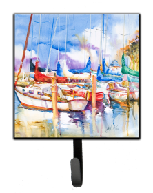 Nautical Leash or Key Holder (Color: Beach/Beach and Lake Scenes/Sailboats 3, size: 4.25 x 7)