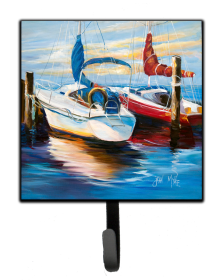 Nautical Leash or Key Holder (Color: Beach/Beach and Lake Scenes/Sailboats 12, size: 4.25 x 7)