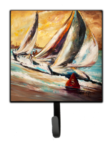 Nautical Leash or Key Holder (Color: Beach/Beach and Lake Scenes/Sailboats 14, size: 4.25 x 7)