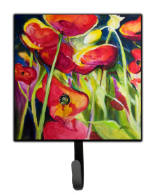 Floral Leash or Key Holder (Color: Poppies, size: 4.25 x 7)