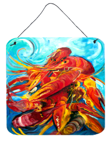 Crawfish Wall or Door Hanging Prints (Color: Animals/Crawfish, size: 6 x 6)