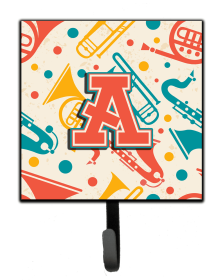 Musical Instrument Alphabet Leash or Key Holder (Color: Retro Teal, size: 4.25 x 7)