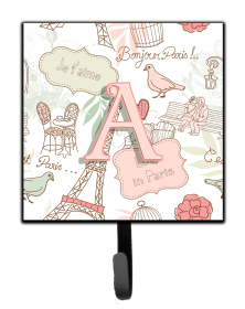 Love in Paris Pink Leash or Key Holder (size: 4.25 x 7)