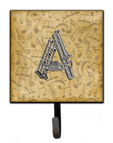 Musical Instrument Alphabet Leash or Key Holder (Color: Tan, size: 4.25 x 7)