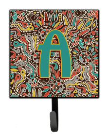 Initial Alphabet Leash or Key Holder (Color: Retro Tribal, size: 4.25 x 7)