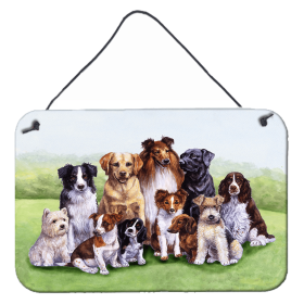 Wall or Door Hanging Prints (Color: Springtime Dogs, size: 8 x 12)