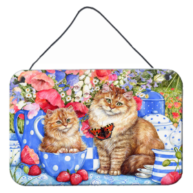 Wall or Door Hanging Prints (Color: Cat - Blue Cats, size: 8 x 12)