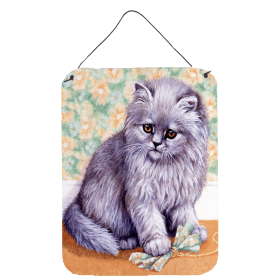 Wall or Door Hanging Prints (Color: Grey Cat by Daphne Baxter, size: 12 x 16)