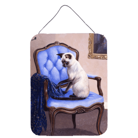 Wall or Door Hanging Prints (Color: On The Chair Siamese cat, size: 12 x 16)