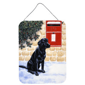Wall or Door Hanging Prints (Color: Black Labrador by the Mail Box, size: 12 x 16)