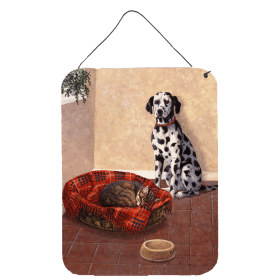 Wall or Door Hanging Prints (Color: Dalmatian Somebody is in my bed, size: 12 x 16)