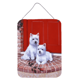 Wall or Door Hanging Prints (Color: Red Door Westies, size: 12 x 16)