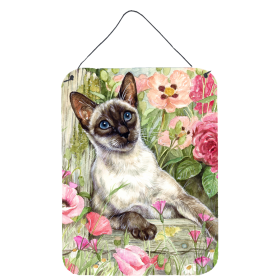 Wall or Door Hanging Prints (Color: Siamese In The Roses by Debbie Cook, size: 12 x 16)