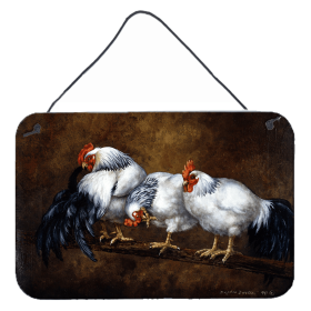 Wall or Door Hanging Prints (Color: Roosting Rooster and Chickens, size: 8 x 12)