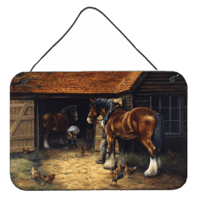 Wall or Door Hanging Prints (Color: Horse and The Blacksmith, size: 8 x 12)