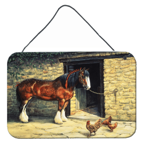Wall or Door Hanging Prints (Color: Horse and Chickens, size: 8 x 12)