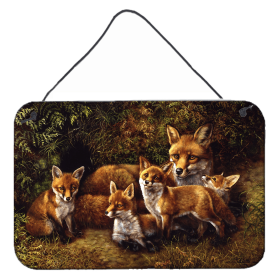 Wall or Door Hanging Prints (Color: Fox Family Foxes by Daphne Baxter, size: 8 x 12)