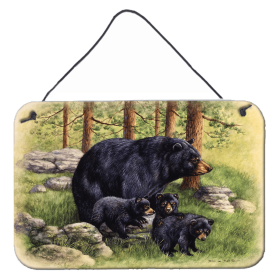 Wall or Door Hanging Prints (Color: Black Bears by Daphne Baxter, size: 8 x 12)