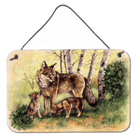 Wall or Door Hanging Prints (Color: Wolf Wolves by Daphne Baxter, size: 8 x 12)