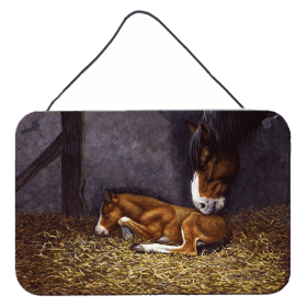 Wall or Door Hanging Prints (Color: Horse and Her Foal, size: 8 x 12)
