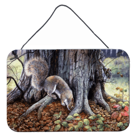 Wall or Door Hanging Prints (Color: Grey Squirrels around the Tree, size: 8 x 12)