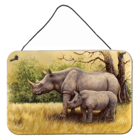 Wall or Door Hanging Prints (Color: Rhinoceros by Daphne Baxter, size: 8 x 12)