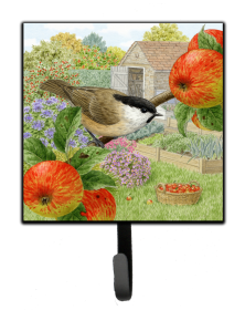 Bird Art Design Leash or Key Holder (Color: Coal Tits Apple Picker, size: 4.25 x 7)