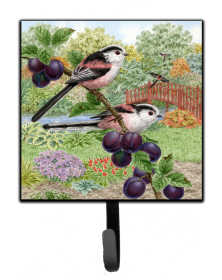 Sarah Adams - Art/Design Leash or Key Holder (Color: Long Tailed Tits by Sarah Adams, size: 4.25 x 7)