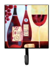 Food/Drink Design Leash or Key Holder (Color: Wine Collection Rouge by Cathy Brear, size: 4.25 x 7)