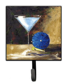 Martini Art Leash or Key Holder (Color: Blue Martini by Malenda Trick, size: 4.25 x 7)