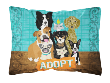 Adopt Pets Adoption Fabric Decorative Pillow (size: 12 x 16)