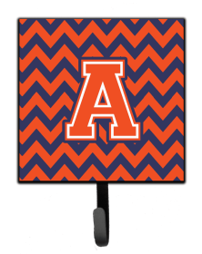 Letter Chevron Orange and Blue Leash or Key Holder (size: 4.25 x 7)