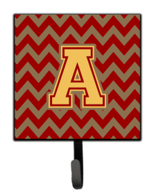 Letter Chevron Garnet and Gold  Leash or Key Holder (size: 4.25 x 7)