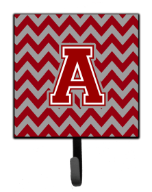 Letter Chevron Maroon and White Leash or Key Holder (size: 4.25 x 7)
