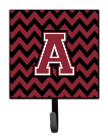 Letter Chevron Garnet and Black  Leash or Key Holder (size: 4.25 x 7)