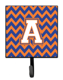 Letter Chevron Blue and Orange #3 Leash or Key Holder (size: 4.25 x 7)