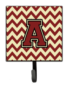 Letter Chevron Maroon and Gold Leash or Key Holder (size: 4.25 x 7)