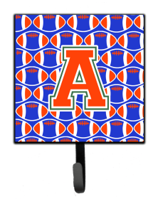 Monogram Letter Football Leash or Key Holder (Color: Green/Blue/Orange, size: 4.25 x 7)