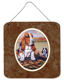 Basset Hound Wall or Door Hanging Prints (Color: 7004DS66, size: 6 x 6)