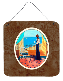 Lady with her Pug Wall or Door Hanging Prints (Color: 7133DS66, size: 6 x 6)