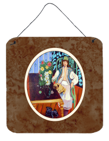 Lady with her Pug Wall or Door Hanging Prints (Color: 7265DS66, size: 6 x 6)
